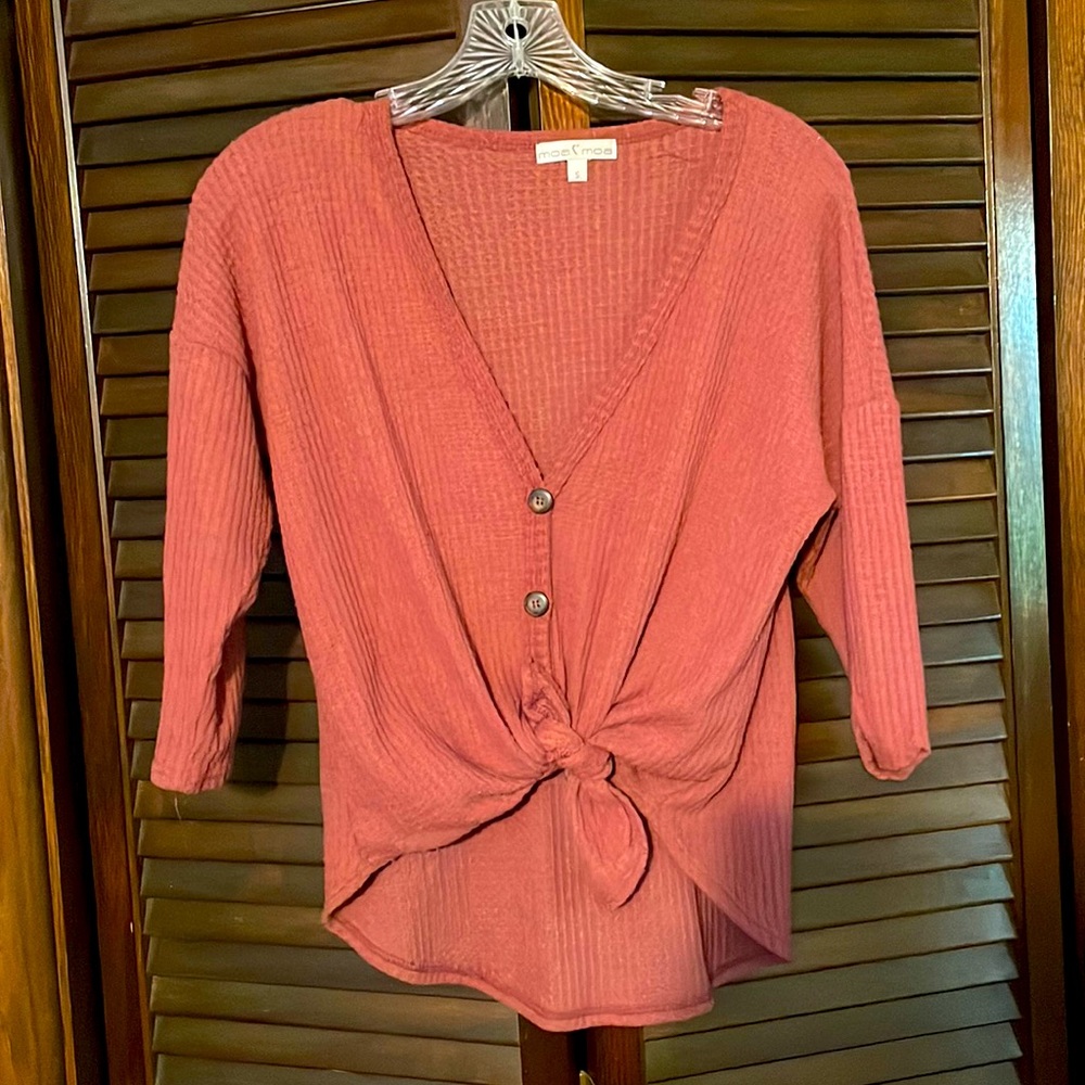 Waffle knit top